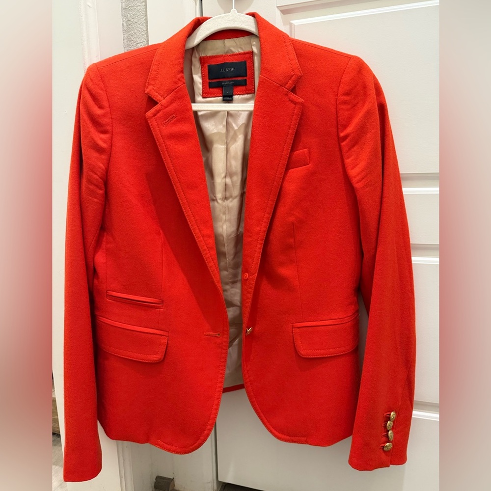J.Crew Tangerine Schoolboy Blazer